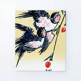 歌川広重 画写 月夜桃に燕