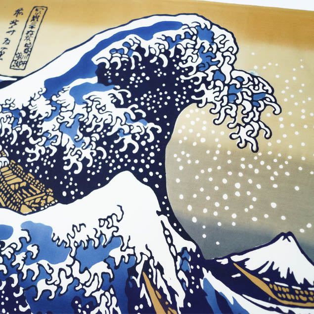 ミャクミャク 北斎 手ぬぐい　神奈川沖浪裏 手ぬぐい】葛飾北斎 冨嶽三十六景 神奈川沖浪裏 – 梨園染