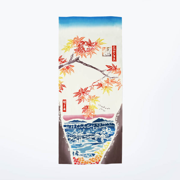 彩り浮世 真間の紅葉手古奈の社継橋
