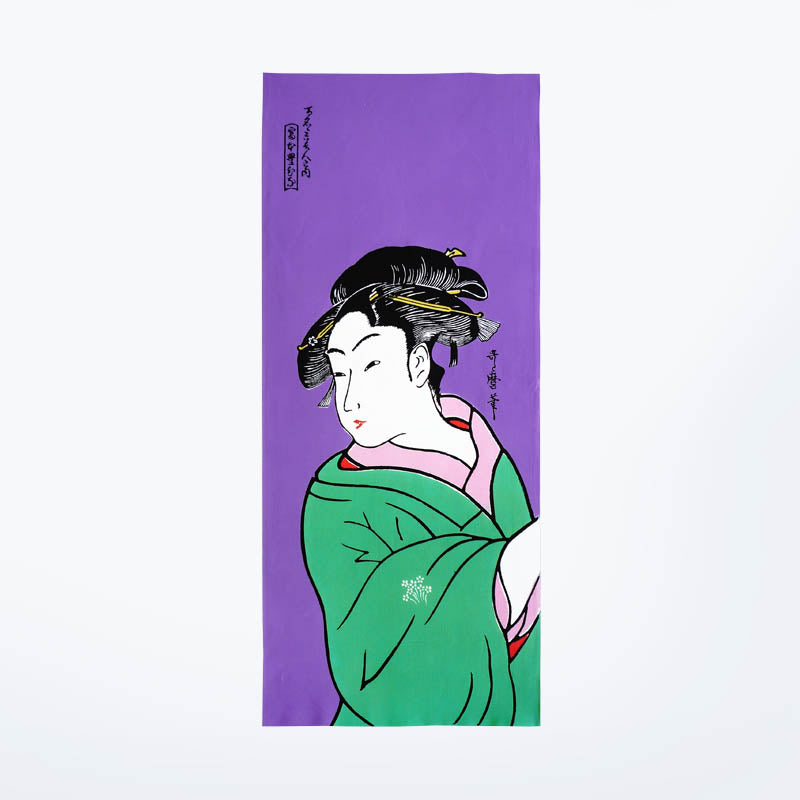 手ぬぐい】喜多川歌麿 美人画 富本豊雛 – 梨園染オンラインストア